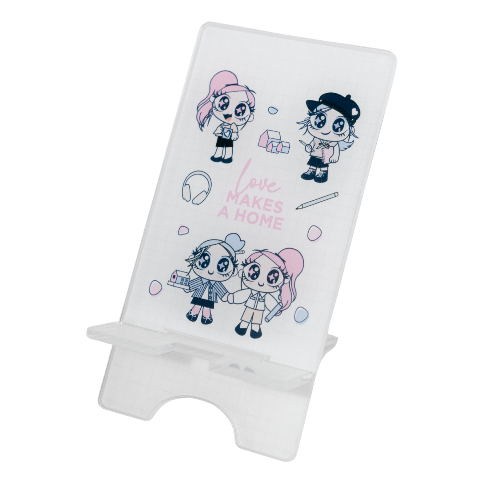 CORPORATE LOVE DESIGN MOBILE PHONE HOLDER STAND WHITE